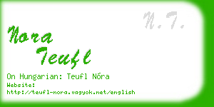 nora teufl business card